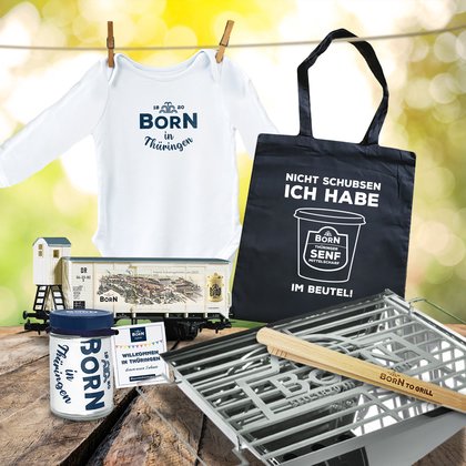 Fanartikel von BORN Senf & Feinkost aus Thüringen. Online kaufen. Geschenke für BORN Fans.