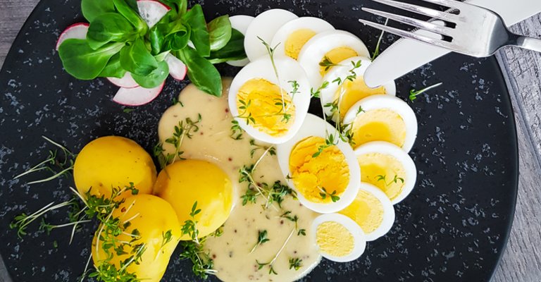 Rezept Eier in Senfsauce zum Nachkochen. M;it Thüringer Senf.