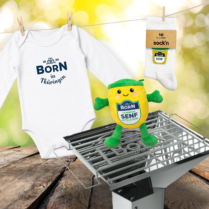 Fanartikel von BORN Senf & Feinkost aus Thüringen. Online kaufen. Geschenke für echte Fans