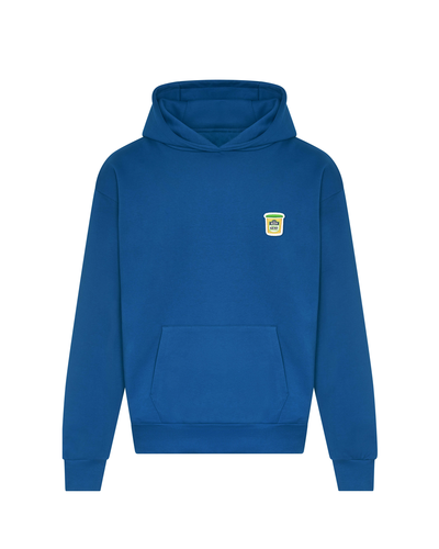 BORN Hoodie mit Senfbecher auf der Brust. Geschenkidee für echte Fans