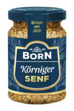 BORN Grobkörniger Senf im 85ml Glas. Feinschmecker Edition.
