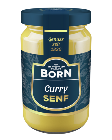 BORN Curry-Senf im 90ml Glas