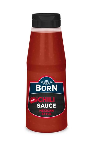 BORN Hot Chili Sauce Mexican Style in der praktischen 300ml Dosierflasche