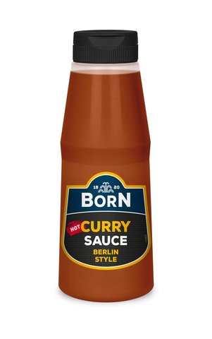 BORN Hot Curry Sauce Berlin Style in der praktischen 300ml Dosierflasche
