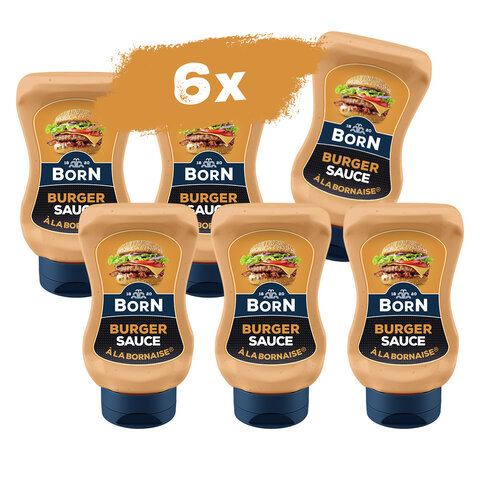 BORN Burger-Sauce im praktischen 250ml Squeezer jetzt zum Vorteilspreis im 6er Pack.