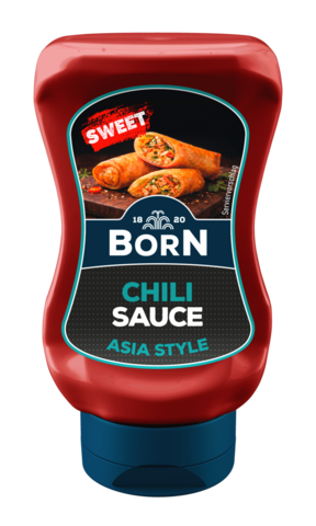 BORN Sweet Chili Sauce Asia Style in der praktischen 250ml Dosierflasche