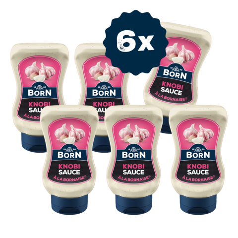 BORN Knobi-Sauce im 250ml Squeezer jetzt zum Vorteilspreis im 6er Pack.