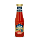 BORN Premium Tomatenketchup in der 450ml Glasflasche mit 90% Tomatenmark.