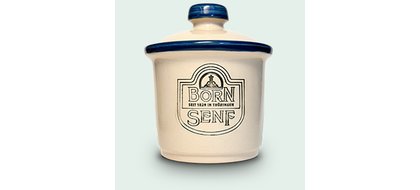 Exklusives Senf-Keramik-Töpfchen