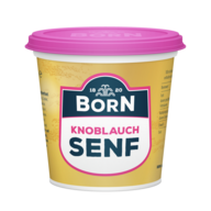 BORN Knoblauch-Senf im 200ml Becher. Hergestellt in Thüringen.