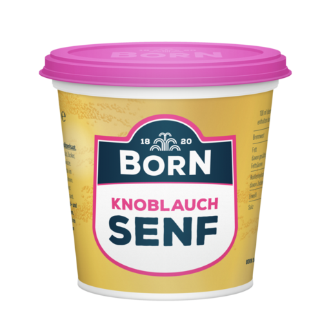 BORN Knoblauch-Senf im 200ml Becher. Hergestellt in Thüringen.