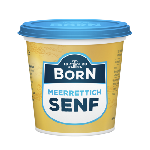 BORN Meerrettich-Senf 200ml Becher. Hergestellt in Thüringen. 