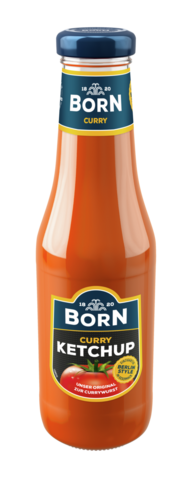 BORN Curry-Ketchup in der nachhaltigen 450ml Glasflasche. Unser Original zur Currywurst.