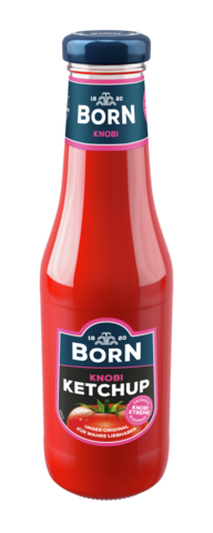 BORN Knobi-Ketchup in der 450ml Glasflasche. Unser Original für wahre Knoblauchliebhaber.